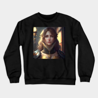 Ukrainian Girl Anime Style RPG Adventure Crewneck Sweatshirt